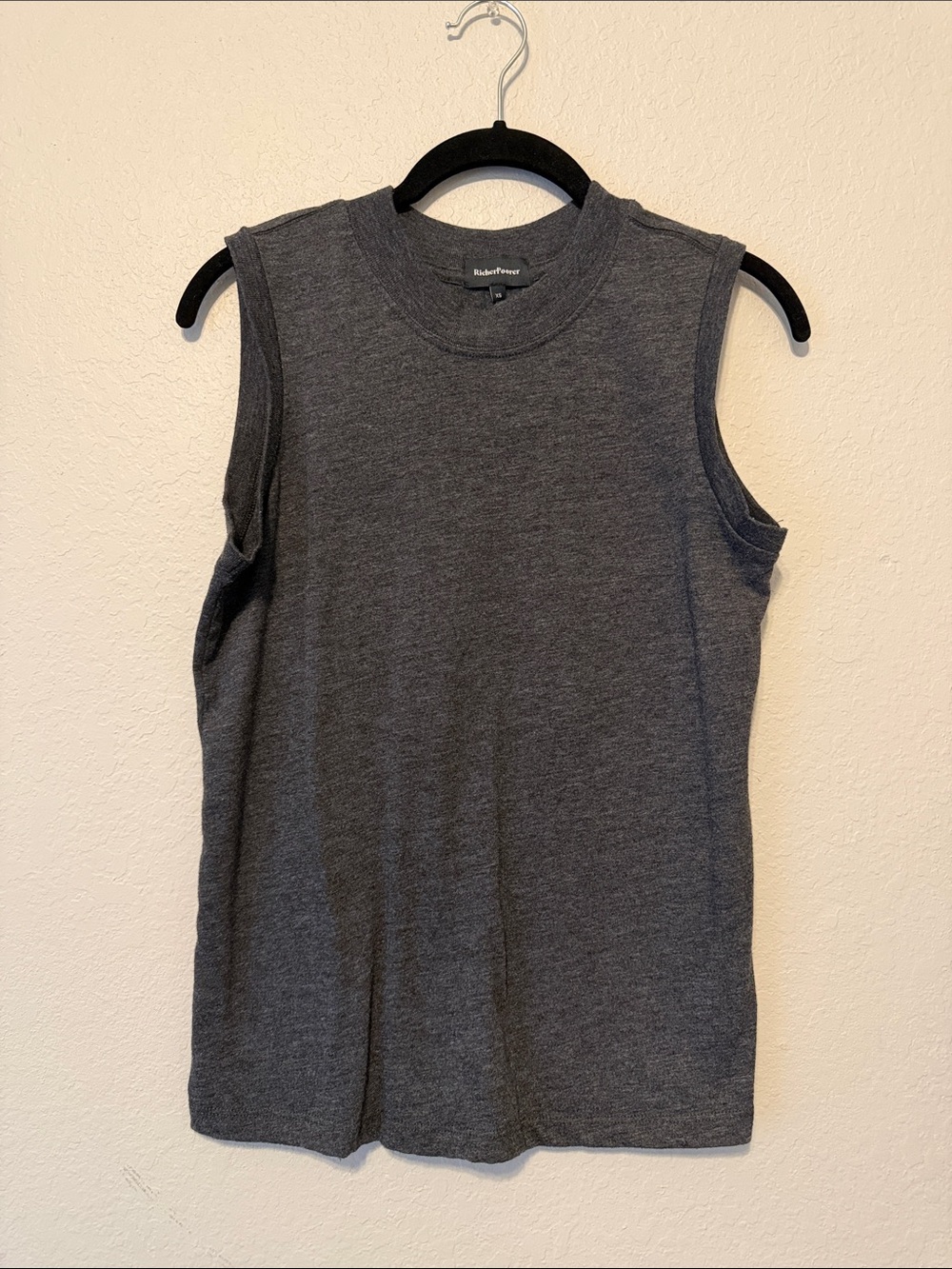 Richer Poorer Charcoal Gray Sleeveless Knit Tank